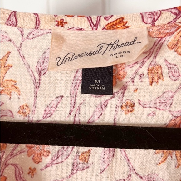 Universal Thread Orange and Cream Floral Dress Size Medium. Boho Western Cowgirl - Picture 2 of 4